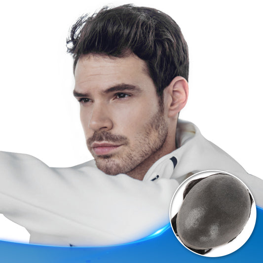 0.08-0.10mm Clear Skin Hairpieces For Men Single Knot Durable Toupee Unit In Stcok - Yiyohair