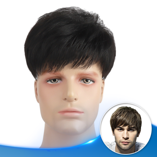 0.06-0.08mm Thin Skin Mens Toupee V-looped Hair Replacement Systems Hide Hairline - Yiyohair