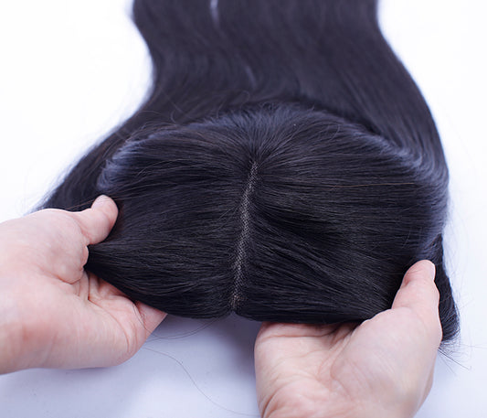 Straight Women Hair Mono Base Topper Human Hair - Bosehair