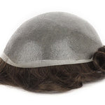 Thin Skin Single Knot Hair System (0.04-0.05mm) Back View - Yiyohair Men's Hair System