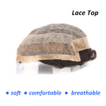 Lace Front with Poly Coating Hair System Side View - Yiyohair Men's Hair System