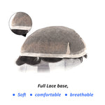 Full Lace Hair System Side View - Yiyohair Men's Hair System