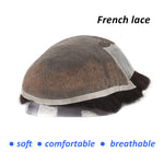 Q6 Lace Front Hair System Side View - Yiyohair Men's Hair System
