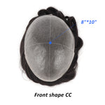 Thick Skin Single Knot Hair System (0.10-0.12mm) Close-up Detail - Yiyohair Men's Hair System