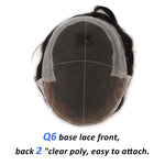 Q6 Lace Front Hair System Close-up Detail - Yiyohair Men's Hair System