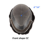 Silk Top Hair System with French Lace Front Close-up Detail - Yiyohair Men's Hair System