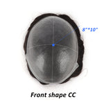 Poly Skin V-Looped Hair System (0.08-0.10mm) Side View - Yiyohair Men's Hair System