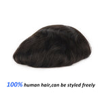 Silk Top Hair System with Diamond Lace Back View - Yiyohair Men's Hair System