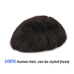 Silk Top Hair System with French Lace Front Back View - Yiyohair Men's Hair System