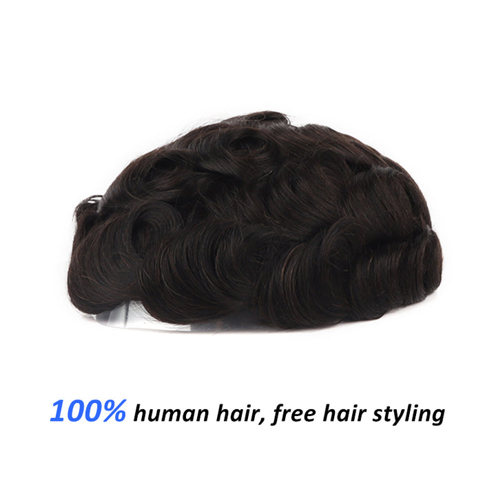 Mono with Poly Coating Hair Systems For Men Easily attached and Durable Toupee Units #2 - Yiyohair