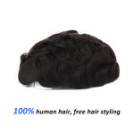 Mono with Poly Coating Hair System Back View - Yiyohair Men's Hair System