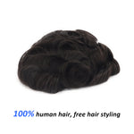 Full French Lace Hair System Back View - Yiyohair Men's Hair System