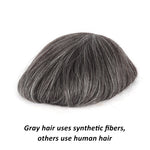Injected Poly Skin Hair System (0.08-0.10mm) Side View - Yiyohair Men's Hair System