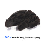 Classic Lace Hair System Back View - Yiyohair Men's Hair System