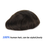 Injected Skin with French Lace Front Back View - Yiyohair Men's Hair System