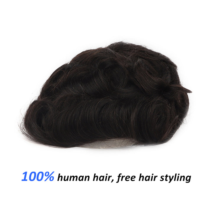 Popular Toupee For Men Lace Front and Poly with Gauze Comfortable Hair Systems Unit In Stock - Yiyohair