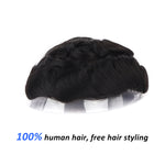 Fine Mono Hair System with PU Perimeter Back View - Yiyohair Men's Hair System