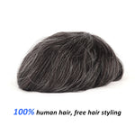 Full Swiss Lace Hair System Back View - Yiyohair Men's Hair System