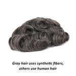 Gray Lace Front Hair System Back View - Yiyohair Men's Hair System