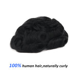 Thin Skin V-Looped Hair System (0.06-0.08mm) Side View - Yiyohair Men's Hair System