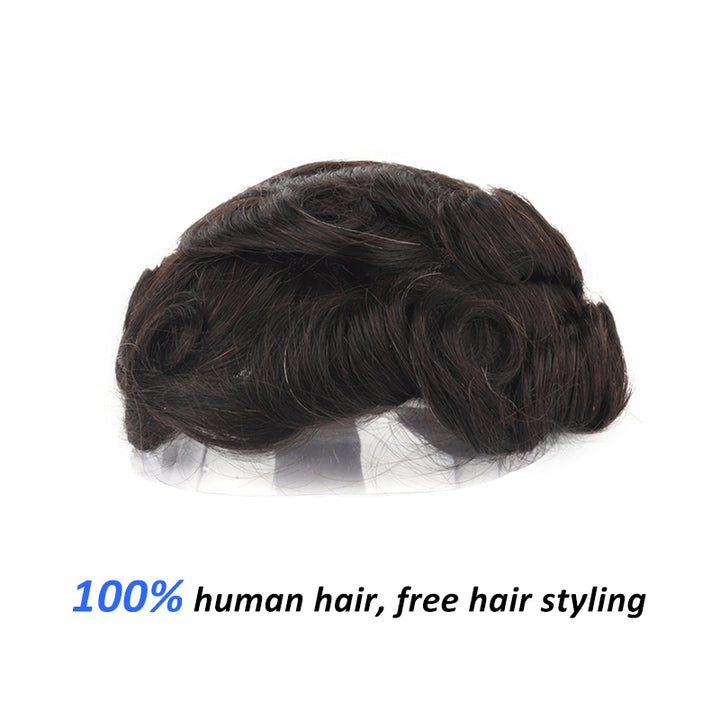 Full Lace Hair Pieces For Men Soft and Breathable Toupee Hair Replacement Systems - Yiyohair