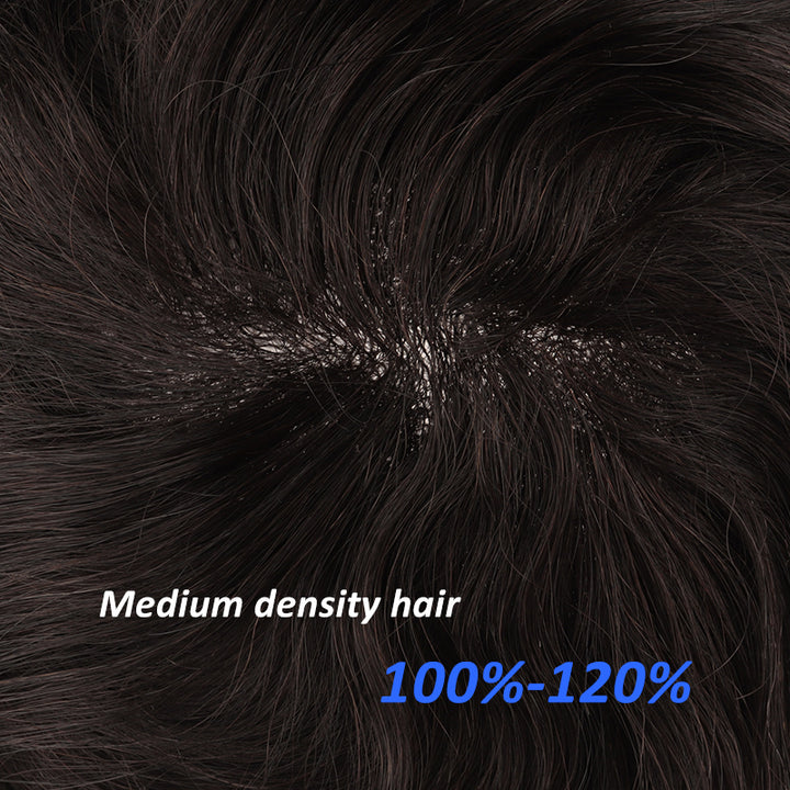 0.10-0.12mm Thick Skin Hair Systems For Men V-looped Durable Hair Unit - Yiyohair