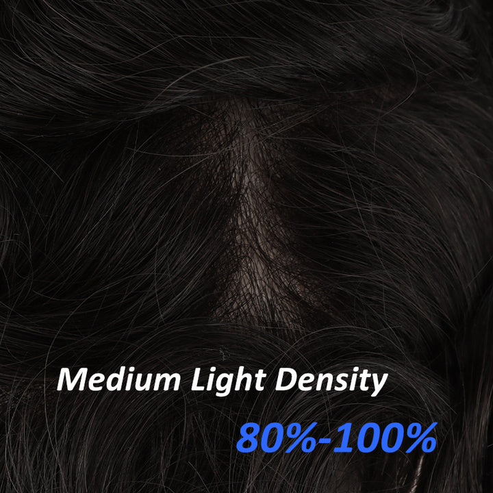 0.02-0.04mm Ultra Thin Skin Hairpieces For Men V-looped Toupee Most True Looking Hair Units - Yiyohair