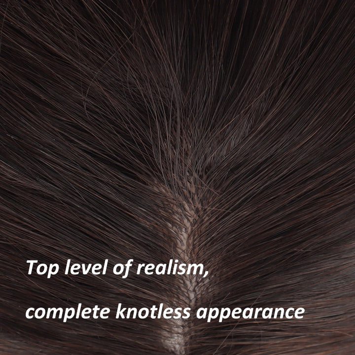 Silk Top Toupee For Men Injected Thin Skin with French Lace front Hair Replacement Systems Unit - Yiyohair