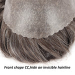 Thick Skin V-Looped Hair System (0.10-0.12mm) Base Construction - Yiyohair Men's Hair System