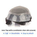 Classic Lace Hair System Side View - Yiyohair Men's Hair System