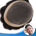 Mono with Poly Coating Hair System Top View - Yiyohair Men's Hair System