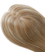 Full Silk Base Womens Hair Replacement Systems Popular Human Hair Toppers Front View - Yiyohair