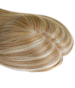 Full Silk Base Womens Hair Replacement Systems Popular Human Hair Toppers Side View - Yiyohair
