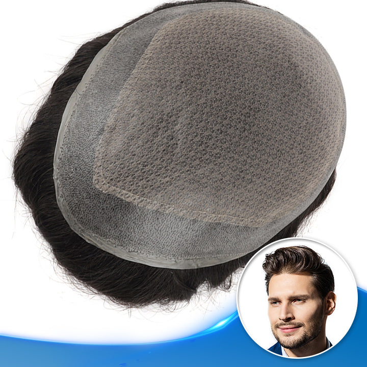 Silk Top Hair Pieces For Men Injected Thin Skin with French lace and Diamond Lace Toupee Hair Systems - Yiyohair