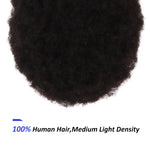 Afro Curl 4mm Toupee For Men Natural Looking Full Lace Human Hair Replacement Systems On Model - Yiyohair