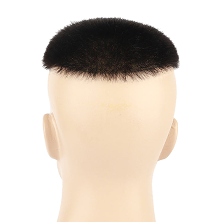 0.08-0.10mm Super Short Hair Replacement Systems For Men V-looped Clear Skin Base Toupees - Yiyohair
